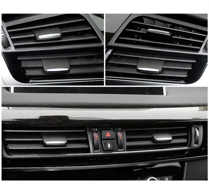 Car Front Air Conditioning Exhaust Switch Paddle Air Conditioning Leaf Clip for BMW X5 / X6, Left an