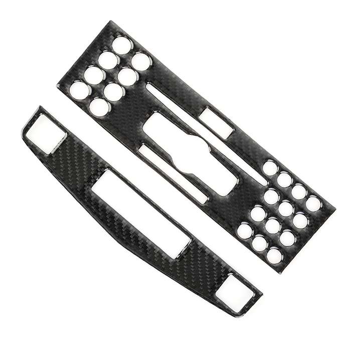 2 PCS Car Carbon Fiber CD Adjustment Frame Decorative Sticker for Mercedes-Benz W204, Left Driving