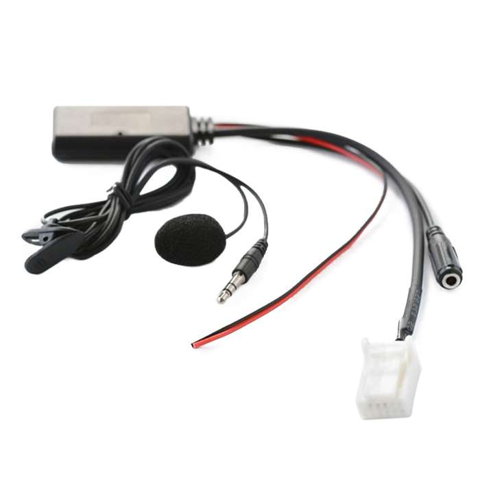 Car Wireless Audio Adapter Cable Bluetooth Music AUX Receiver + MIC Phone Function for Mazda 5 8 CX