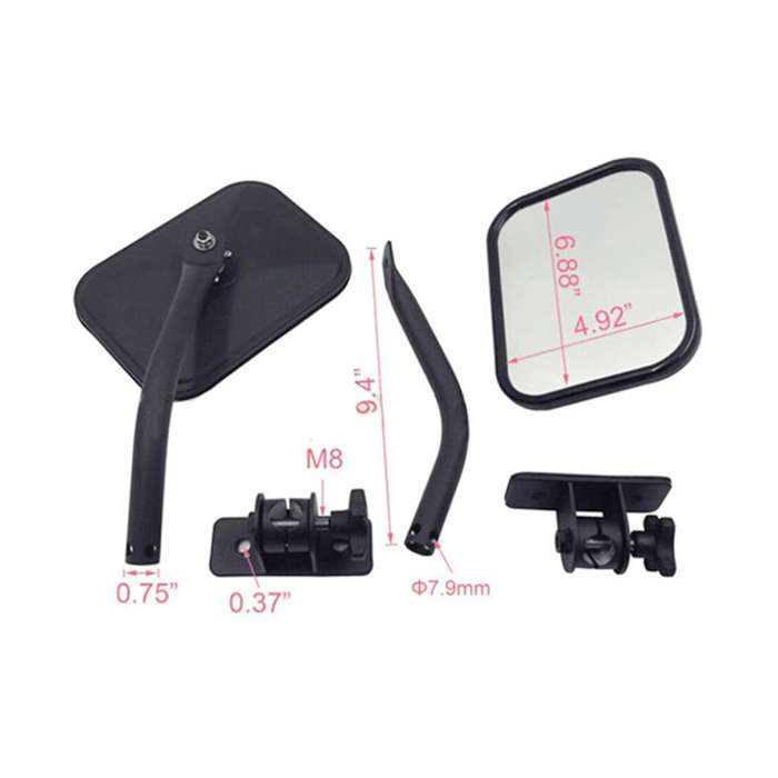 SF-JP-003 Pair Car Side Door Rearview Mirror Adjustable Shape Angle Lens Blind Spot Exterior Mirror