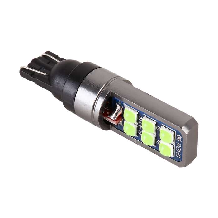 4 PCS T10 DC12V / 4W Car Clearance Light 12LEDs SMD-3030 Lamp Beads (Pink Light)