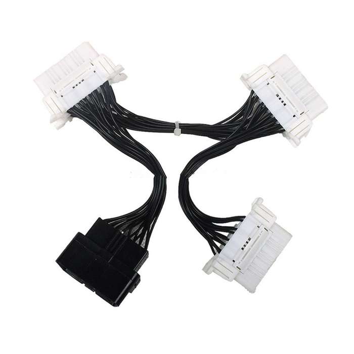 ELM327 OBD2 16Pin Male to 3 Female Car Diagnostic Cable