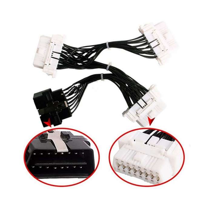 ELM327 OBD2 16Pin Male to 3 Female Car Diagnostic Cable