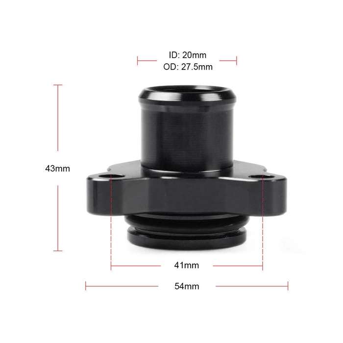 Car Water Hose Joint Pipe Adaptor with Clamps 11537541992 for BMW 335i (Black)