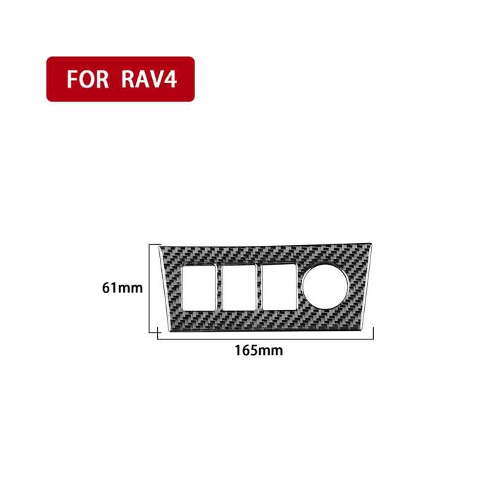 Carbon Fiber Car Cigarette Lighter Panel Decorative Sticker for Toyota Old RAV4 2006-2013,Left and R