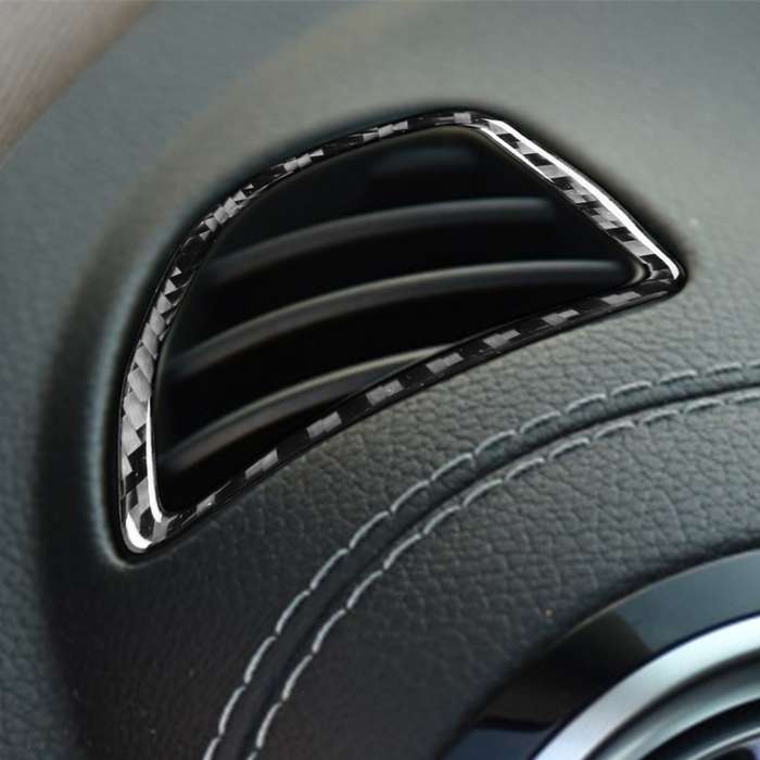 2 PCS / Set Carbon Fiber Car Dashboard Air Outlet Decorative Sticker for Mercedes-Benz B-Class 2019