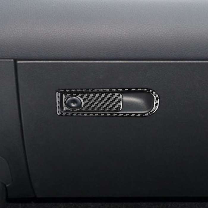 2 PCS / Set Carbon Fiber Car Glove Box Switch Decorative Sticker for Mercedes-Benz B-Class 2019 / GL