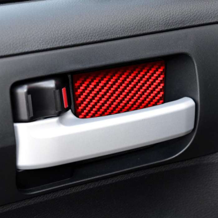4 PCS / Set Carbon Fiber Car Inner Door Bowl Decorative Sticker for Toyota Tundra 2014-2018,Left and