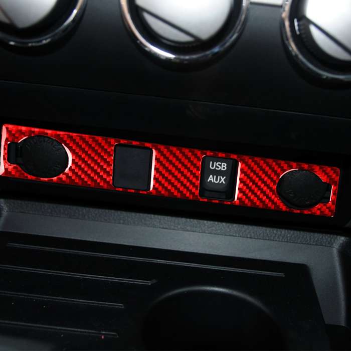 Carbon Fiber Car Cigarette Lighter Switch Decorative Sticker for Toyota Tundra 2014-2018,Left and Ri