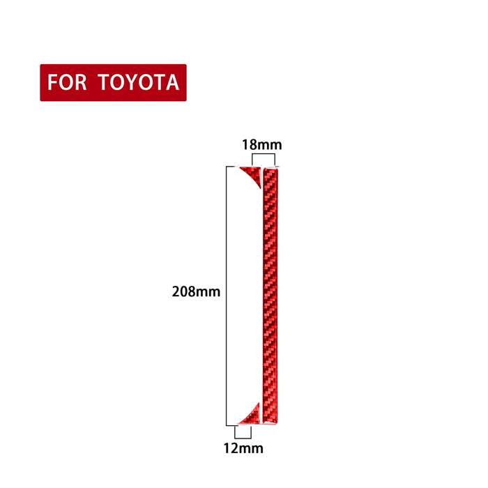 3 PCS / Set Carbon Fiber Car Central Control Cup Holder Decorative Sticker for Toyota Tundra 2014-20