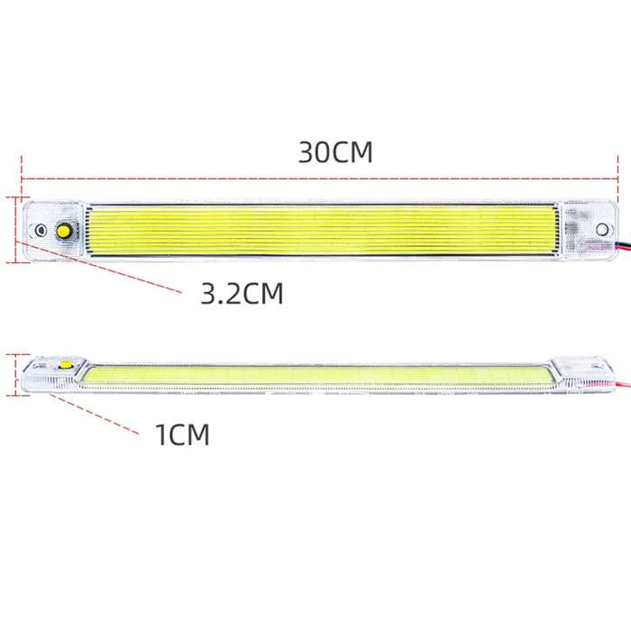 2 PCS ZS-3348 DC12-24V High Bright 84 COB Lamp Beads Car Dome Light Cabin Light Bar
