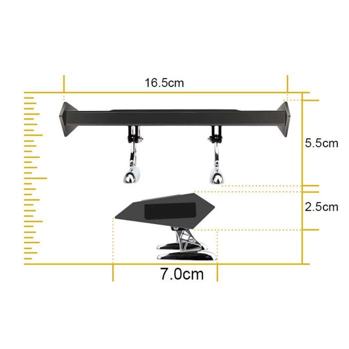 Car Mini Rear Wing with Light Solar Anti-collision Tail Light