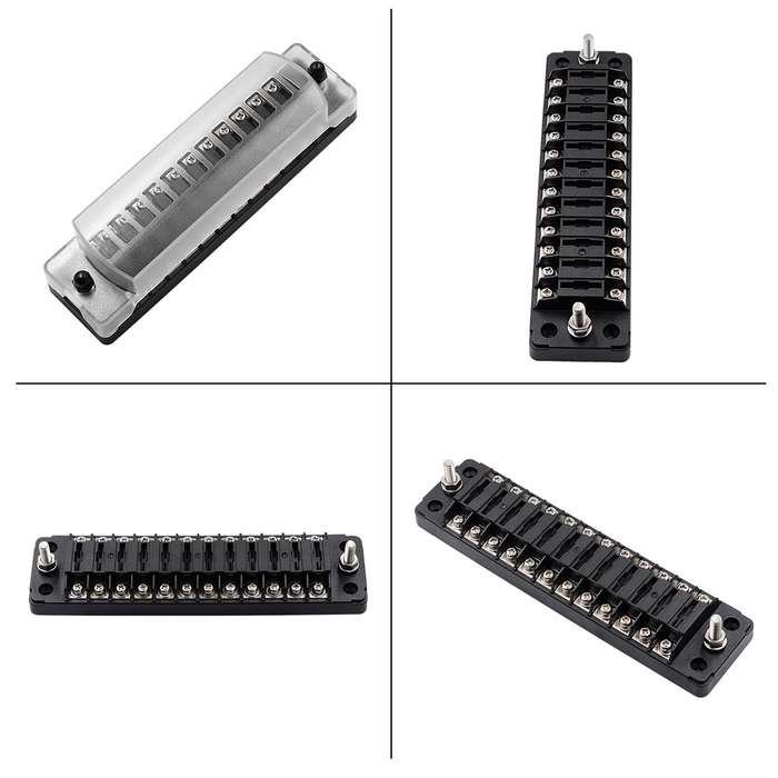 CS-979A2 FB1904 1 In 1 Out 12 Ways No Distinction Positive Negative Fuse Box without Fuse for Auto C