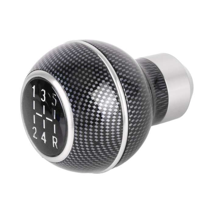 Universal Car Carbon Fiber Texture Metal Gear Shift Knob (Silver)