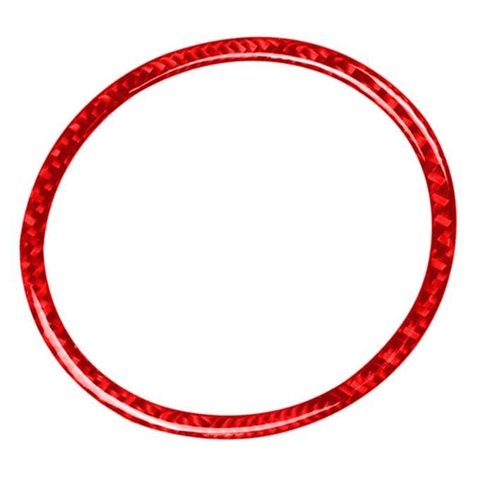 Car Carbon Fiber Steering Wheel Decorative Sticker for Mazda 3 Axela 2017-2018, Left and Right Drive
