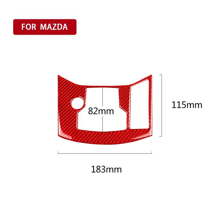 Car Carbon Fiber Handbrake Panel Decorative Sticker for Mazda CX-5 2017-2018, Right Drive (Red)