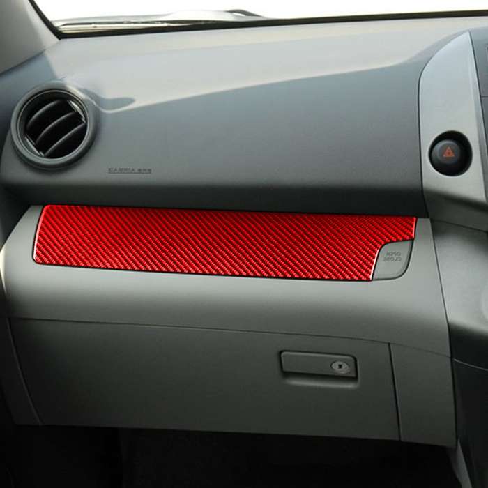 Car Carbon Fiber Passenger Center Control Panel Decorative Sticker for Toyota RAV4 2006-2013, Right