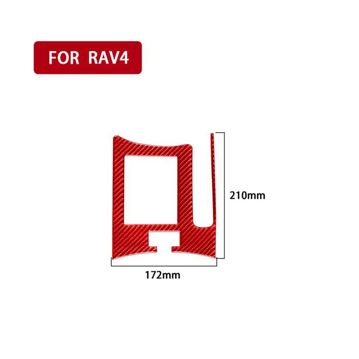 Car Carbon Fiber Handbrake Panel Decorative Sticker for Toyota RAV4 2006-2013, Right Drive (Red)