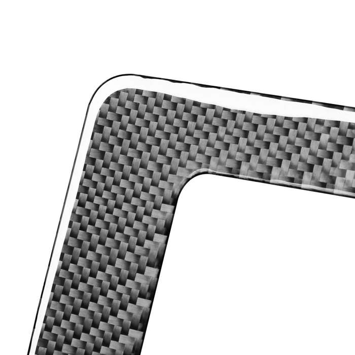 Car Carbon Fiber Driver Left Storage Cover Decorative Sticker for Toyota Highlander 2014-2019, Left
