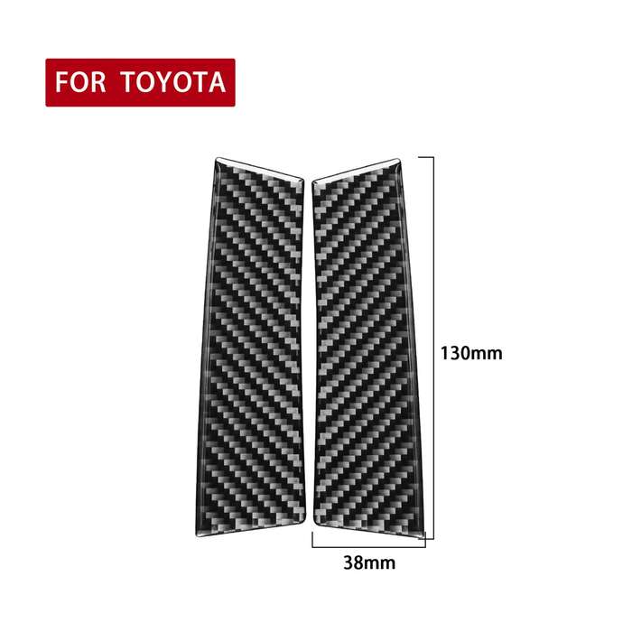 Car Carbon Fiber A-pillar Decorative Sticker for Toyota Highlander 2014-2019, Left Drive
