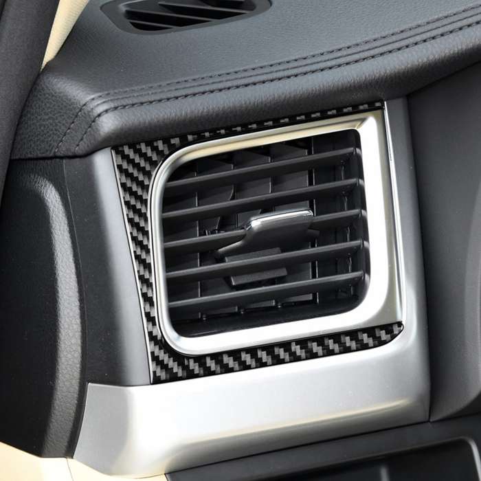Car Carbon Fiber Side Air Outlet Decorative Sticker for Toyota Highlander 2014-2019, Left Drive