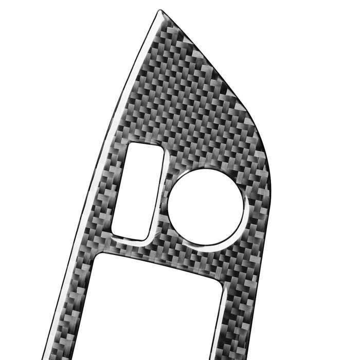 Car Carbon Fiber Window Glass Lift Decorative Sticker for Toyota Highlander 2014-2019, Left Drive