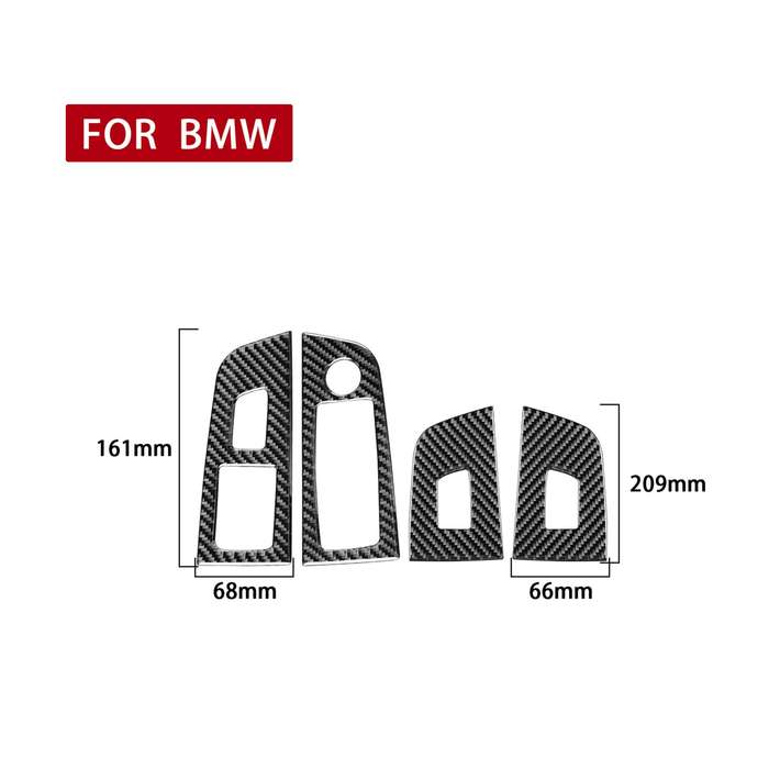 Car Window Glass Lift Switch Decorative Sticker for BMW F52 1 Series Sedan 2017-2019, Left Drive