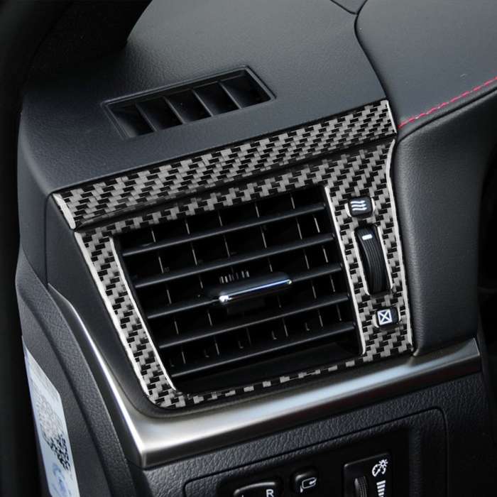 Car Carbon Fiber Left and Right Air Outlet Decorative Sticker for Lexus CT 2011-2017, Left Drive