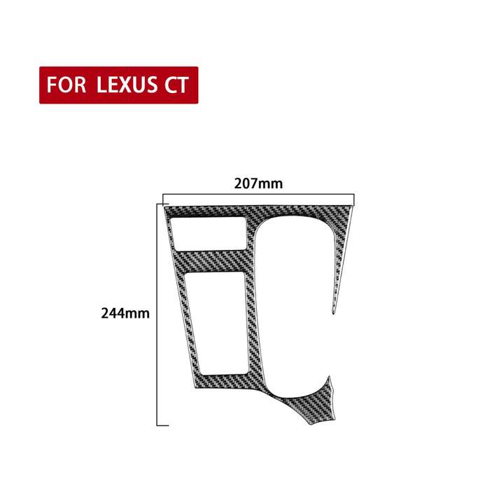 Car Carbon Fiber Central Control Panel Decorative Sticker for Lexus CT 2011-2017, Right Drive