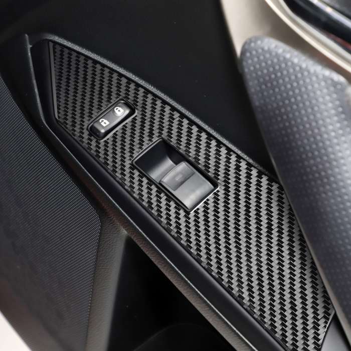 Car Carbon Fiber Window Lift Decorative Sticker for Lexus CT 2011-2017, Left Drive