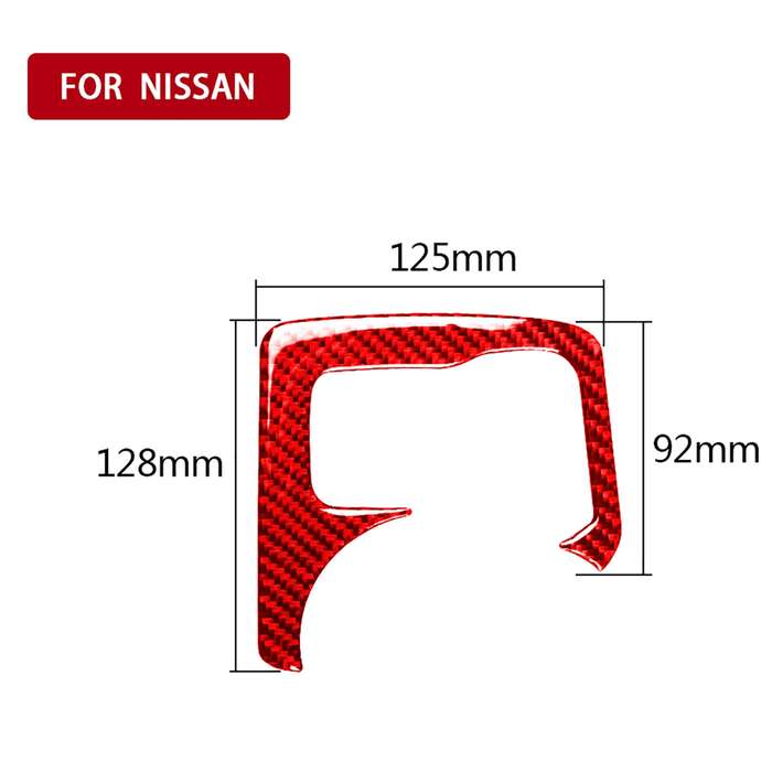 Car Carbon Fiber Central Control Heating Button Decorative Sticker for Nissan 370Z / Z34 2009-, Left