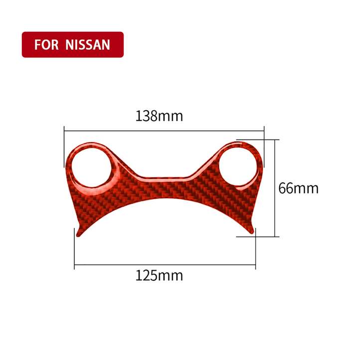 Car Carbon Fiber Manual Gear Panel Decorative Sticker for Nissan 370Z / Z34 2009-, Left and Right Dr