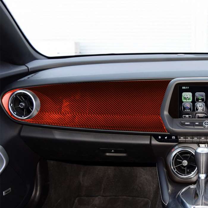Car Carbon Fiber Front Passenger Seat Center Control Panel Decorative Sticker for Chevrolet Camaro 2