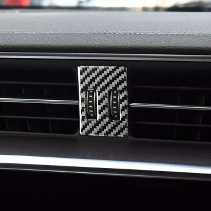 Car Carbon Fiber Air Conditioning Knob Decorative Sticker for Audi A6L / A7 2019-, Right Drive