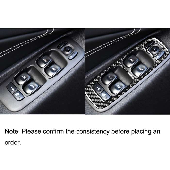 Car Carbon Fiber Window Lift B Decorative Sticker for Volvo XC90 2008-2014, Left Drive