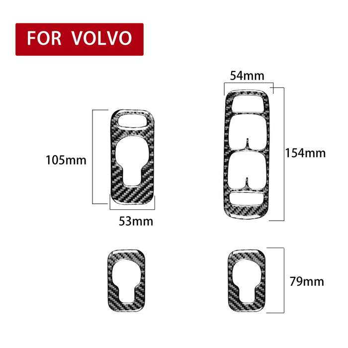 Car Carbon Fiber Window Lift A Decorative Sticker for Volvo XC90 2003-2007, Right Drive