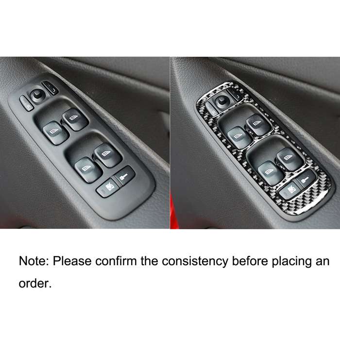 Car Carbon Fiber Window Lift A Decorative Sticker for Volvo XC90 2003-2007, Right Drive