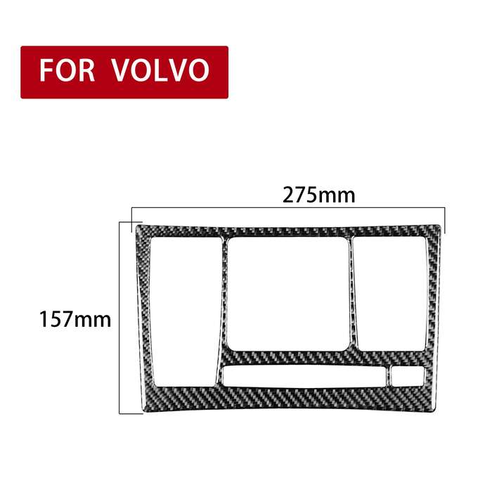 Car Carbon Fiber CD Panel Decorative Sticker for Volvo XC90 2003-2014, Left and Right Drive Universa