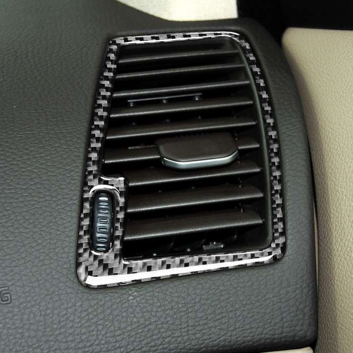 Car Carbon Fiber Two Sides Air Outlet Decorative Sticker for Volvo XC90 2003-2014, Left and Right Dr