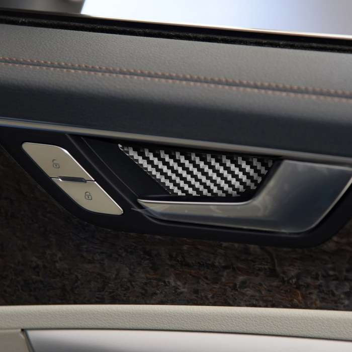 Car Carbon Fiber Inner Door Bowl Decorative Sticker for Audi A6L / A7 2019-, Left and Right Drive Un