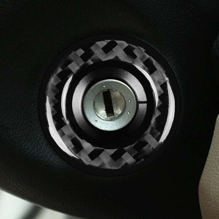 Car Carbon Fiber Ignition Ring Decorative Sticker for Volkswagen Beetle 2012-2019, Left and Right Dr