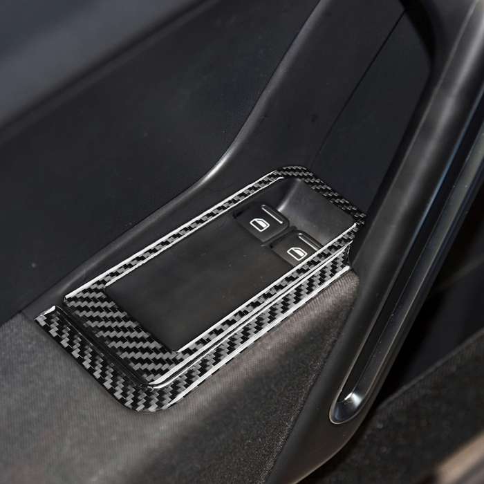 Car Carbon Fiber Glass Lift Panel Decorative Sticker for Volkswagen Beetle 2012-2019, Left Drive