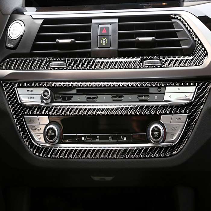 Car Carbon Fiber Air Conditioner CD Control Panel M Performance Decorative Sticker for BMW G01 X3 20