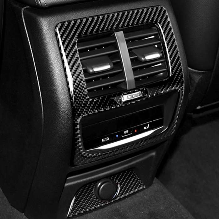 Car Carbon Fiber Rear Air Conditioning Vent Solid Color Decorative Sticker for BMW G01 X3 2018-2020