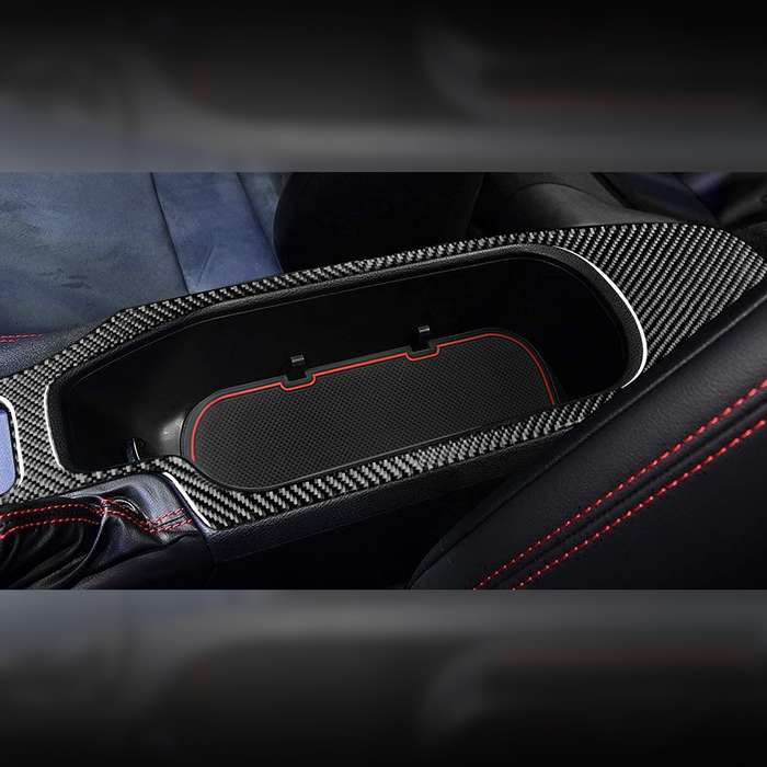 2 in 1 Car Carbon Fiber Central Armrest Panel Set B Decorative Sticker for Subaru BRZ / Toyota 86 20