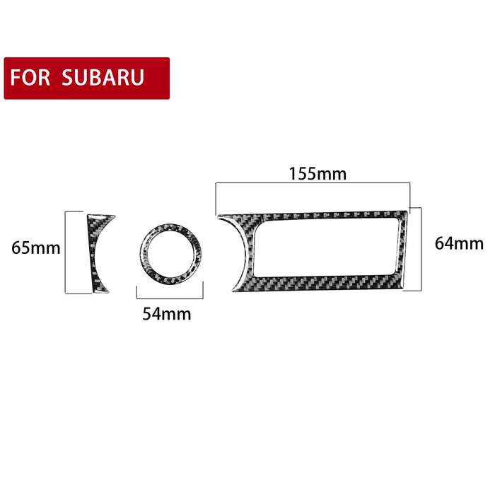 3 in 1 Car Carbon Fiber Storage Box A Decorative Sticker for Subaru BRZ / Toyota 86 2017-2019, Left