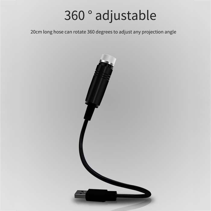 Car USB Star Dome Projector Hose Light, Constantly Bright Version(Red)
