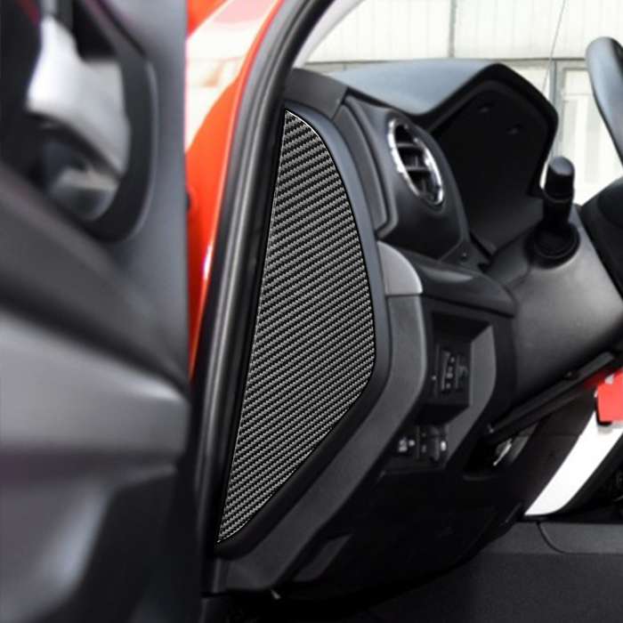 2 PCS / Set Carbon Fiber Car Door Anti-collision Cushion Decorative Sticker for Toyota Tundra 2014-2