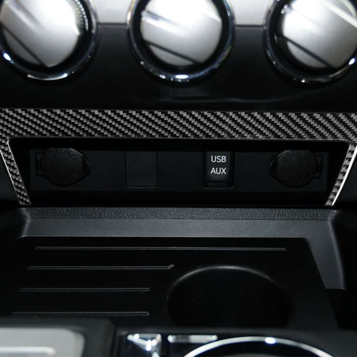 2 PCS / Set Carbon Fiber Car Central Control Air Conditioner Switch Panel Decorative Sticker for Toy