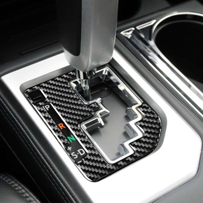 Carbon Fiber Car Gear Indicator Decorative Sticker for Toyota Tundra 2014-2018, Left Right Driving U